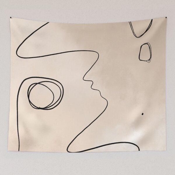 Item preview, Scandinavian abstract line art designed and sold by trajeado14.