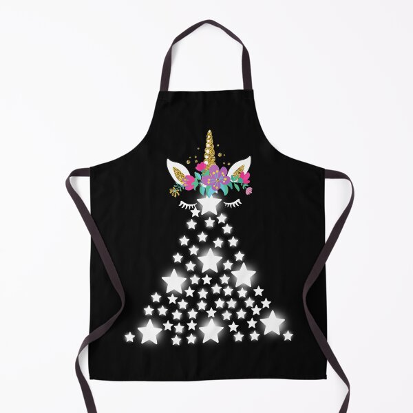 Item preview, Cute Unicorn Christmas Tree With Glowing Stars Rainbow designed and sold by ExprezzDesigns.