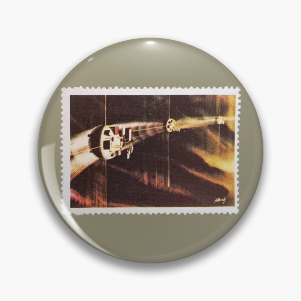 Item preview, Satellite in Space Vintage Stamp designed and sold by StampCollection.