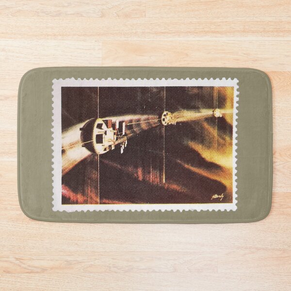 Item preview, Satellite in Space Vintage Stamp designed and sold by StampCollection.