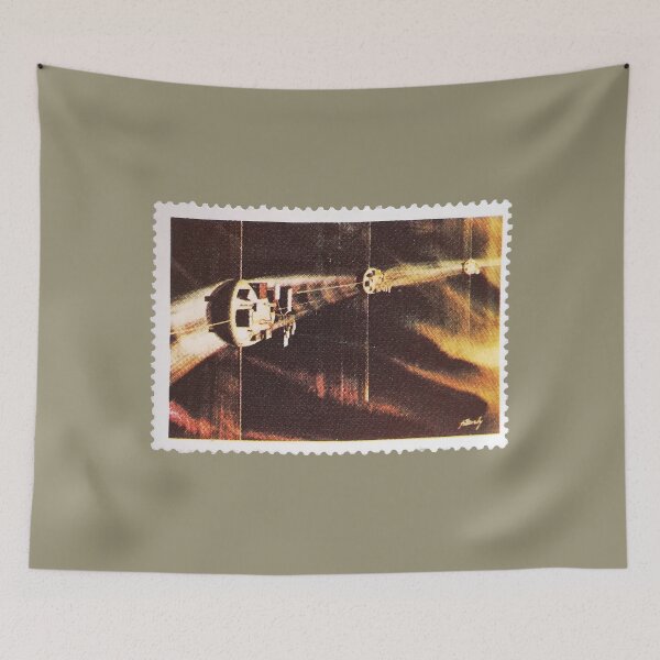Item preview, Satellite in Space Vintage Stamp designed and sold by StampCollection.
