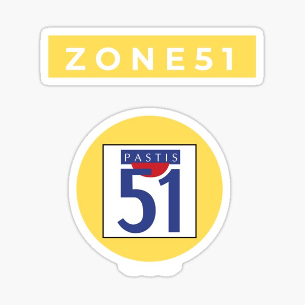 Zone 51 Pastis Sticker By Paolocazzoduro Redbubble