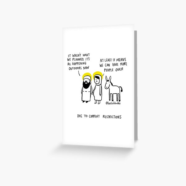 Covid Christmas for Mary and Joseph Greeting Card