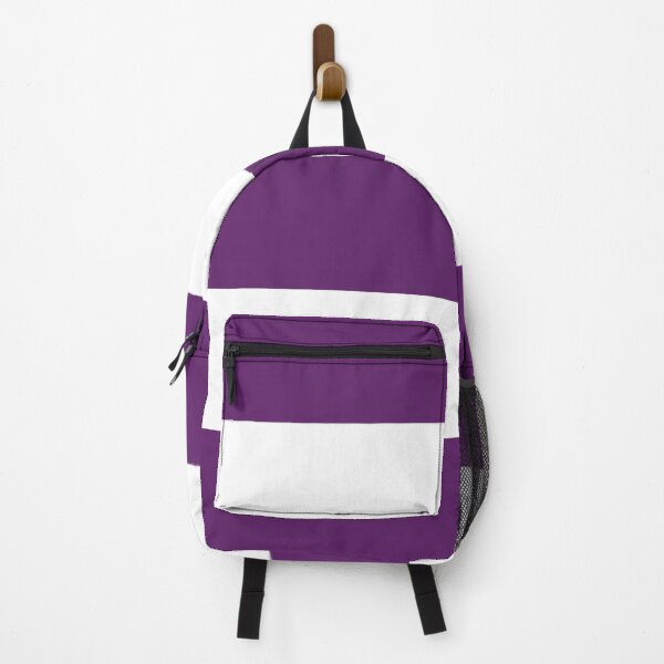 Item preview, Large AUBERGINE PURPLE and WHITE HORIZONTAL STRIPES designed and sold by RachelMacht.