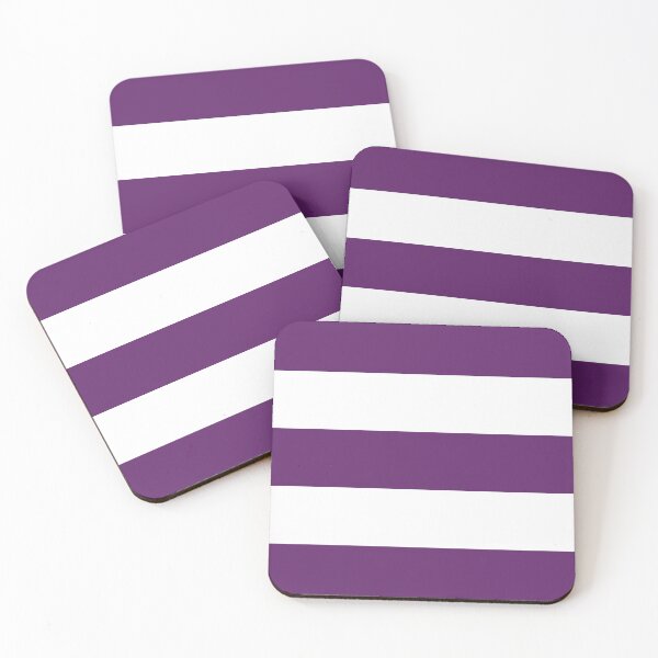 Item preview, Large AUBERGINE PURPLE and WHITE HORIZONTAL STRIPES designed and sold by RachelMacht.