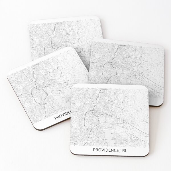 Item preview, Providence, RI Topographical Map Black and White designed and sold by PGHPhotoCo.