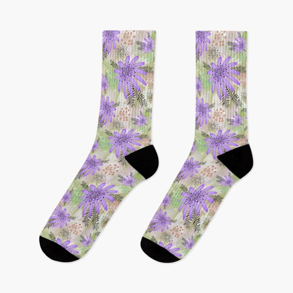 Item preview, Purple flowers on watercolor background .  designed and sold by marinaklykva.