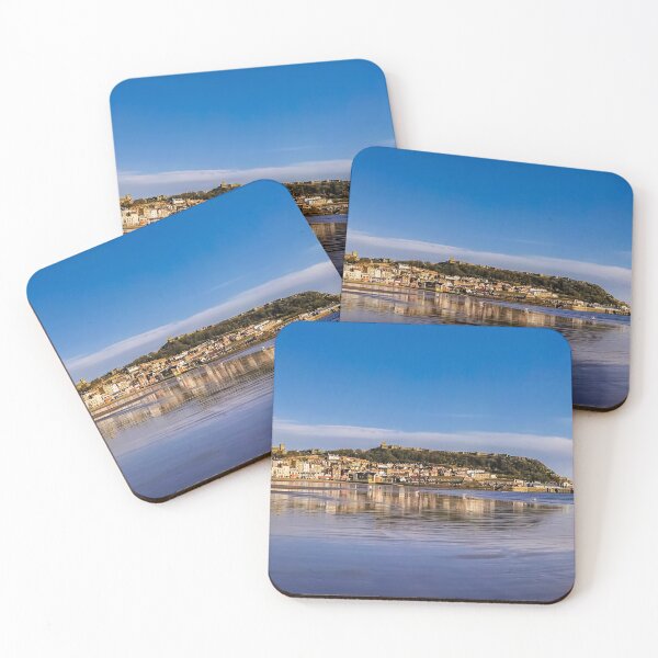Item preview, Panoramic View of the old town and harbour in Scarborough South Bay designed and sold by MichaelBShannon.
