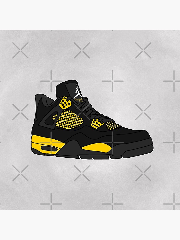 AIR JORDAN4 アート　点描画　banana Yamamoto AIR JORDAN4 アート 点描画 banana Yamamoto