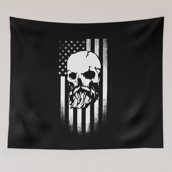 Item preview, Flag of the USA and bearded skull  designed and sold by KsuAnn.