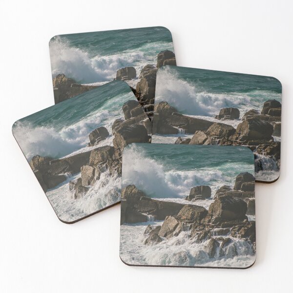 Item preview, Waves crashing against the rocks at Land's End in Cornwall designed and sold by MichaelBShannon.