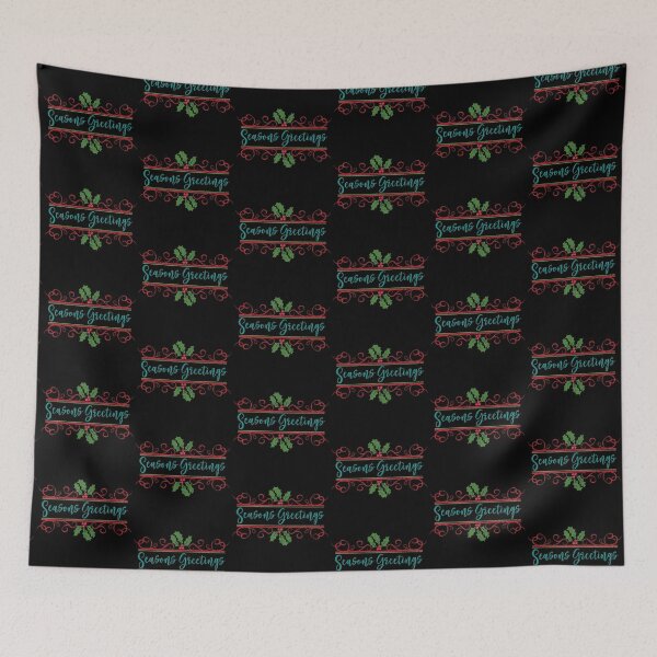 Item preview, Seasons Greetings Distressed Black Text Design For Christmas Lovers designed and sold by Sunny Collections.