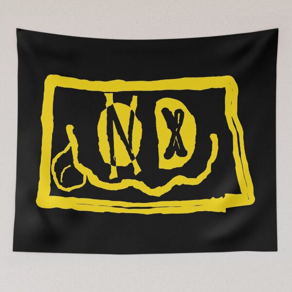 Item preview, ND Eyes North Dakota Grunge Smiling Face Black background designed and sold by pelagio.