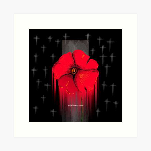 POPPY - Remembrance Poppy - Remembrance Day Art Print