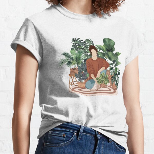 Plant lady, Girl with plants 2 Classic T-Shirt