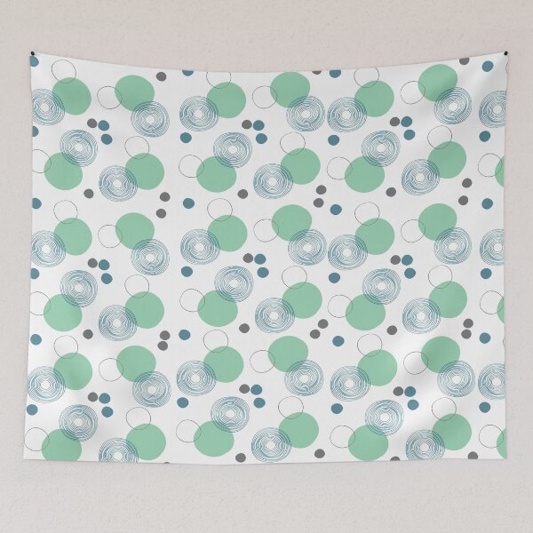 Item preview, simply elegant classic, green dots and spirals pattern   designed and sold by GulQari.