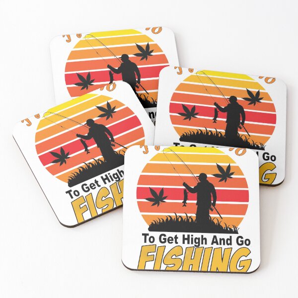 Item preview, I Just Want To Get High And Go Fishing Vintage Retro designed and sold by ILHAMI.
