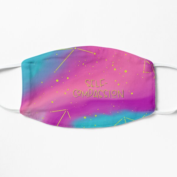 self-compassion face mask Flat Mask