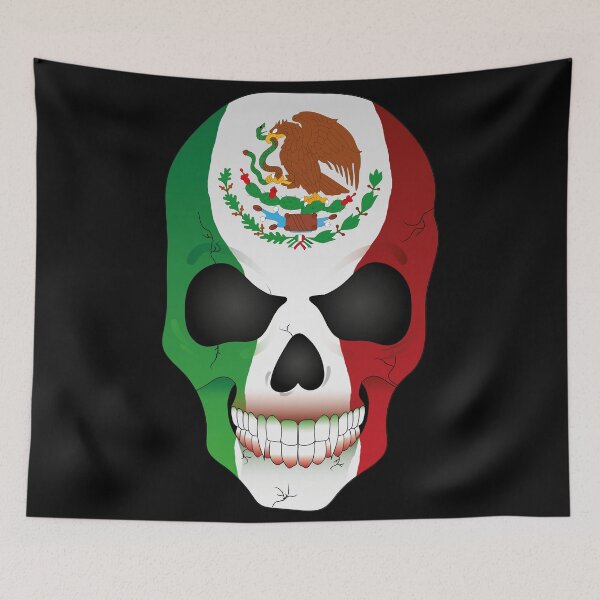 Item preview, Mexican Vampire Skull Flag designed and sold by SandersApparel.