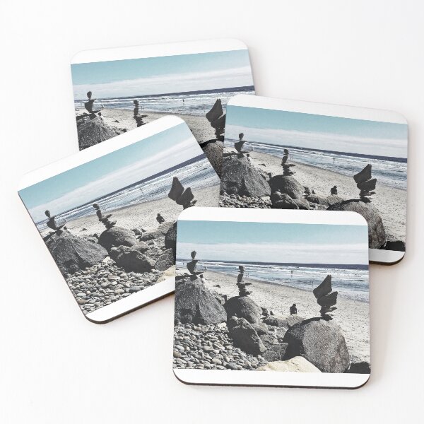 Item preview, Stacked rocks on a beach  designed and sold by SashaSprite.
