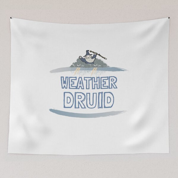 Item preview, "Weather Druid" funny, simple design.  designed and sold by MihaiER.