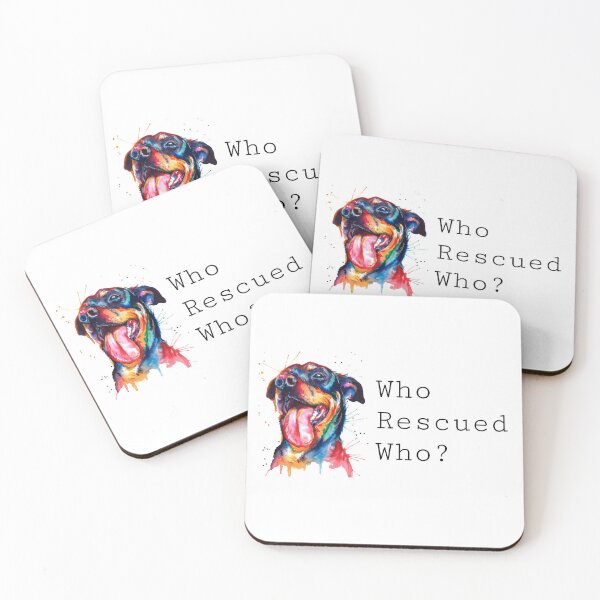 Item preview, Who rescued who  designed and sold by Modern-Mutt.