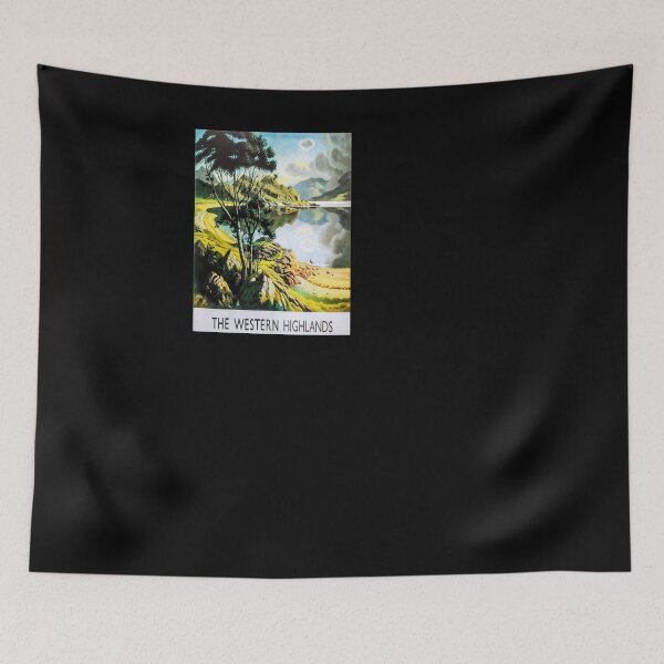 Item preview, retro iconic The Western Highlands designed and sold by CorasPosters.