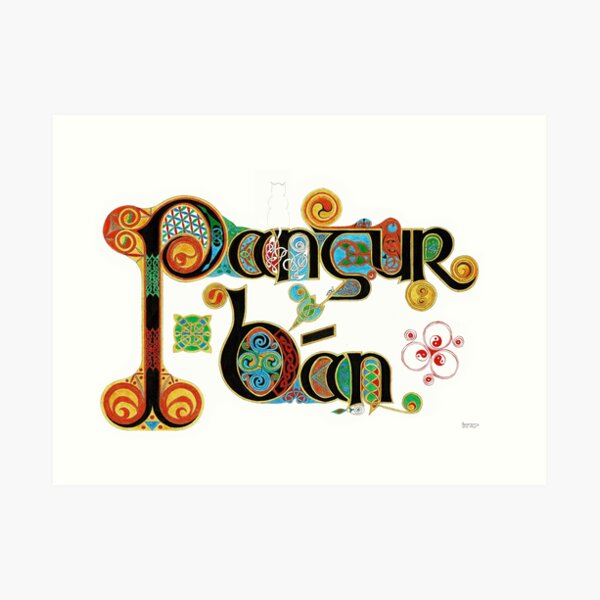 Pangur Ban Art Print