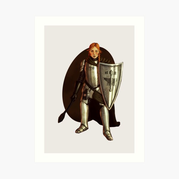 Halfling Cleric Fantasy Portrait Print Art Print