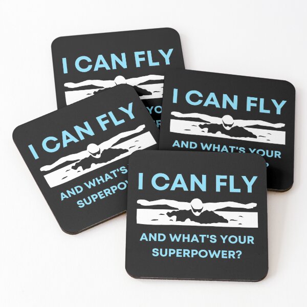 Item preview, Swimming - butterfly swimmer. I can fly, and what's your superpower? designed and sold by SimplyDeals.