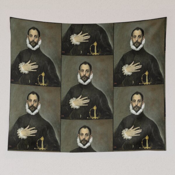 Item preview, Greco, Obra de arte, picture, genius, The Nobleman with his Hand on his Chest, el caballero de la mano en el corazón, Museum, museo, cadre, Prado designed and sold by tito-peter.
