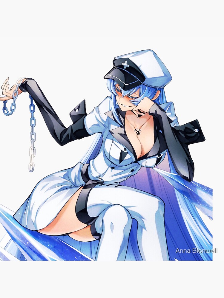 Esdeath manga Waifu : Akame ga Kill Postcard by Anna Blonwell