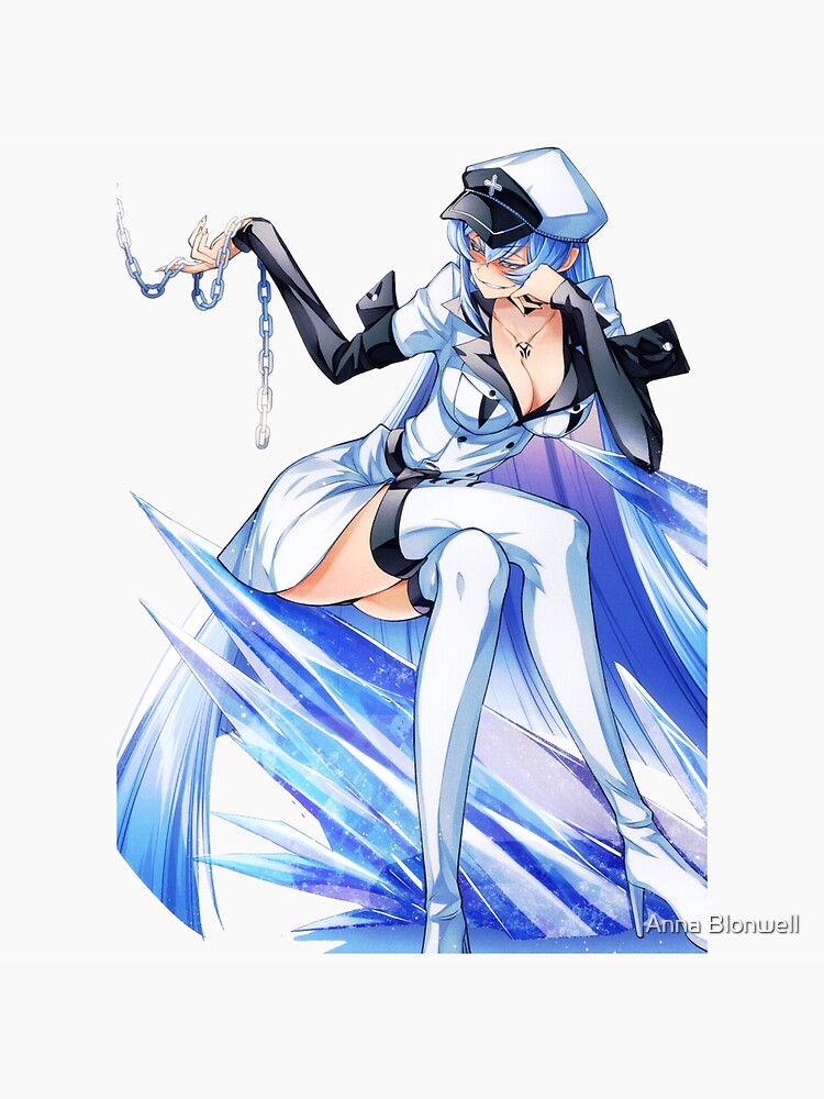 Esdeath manga Waifu : Akame ga Kill Postcard by Anna Blonwell