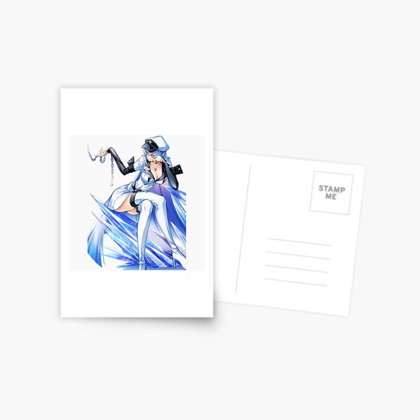 Esdeath manga Waifu : Akame ga Kill Postcard by Anna Blonwell