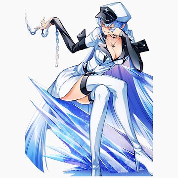 Esdeath manga Waifu : Akame ga Kill Postcard by Anna Blonwell