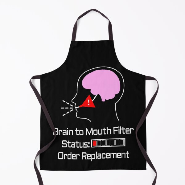 Item preview, Brain To Mouth Filter Status Warning designed and sold by WeaveTrumpet.