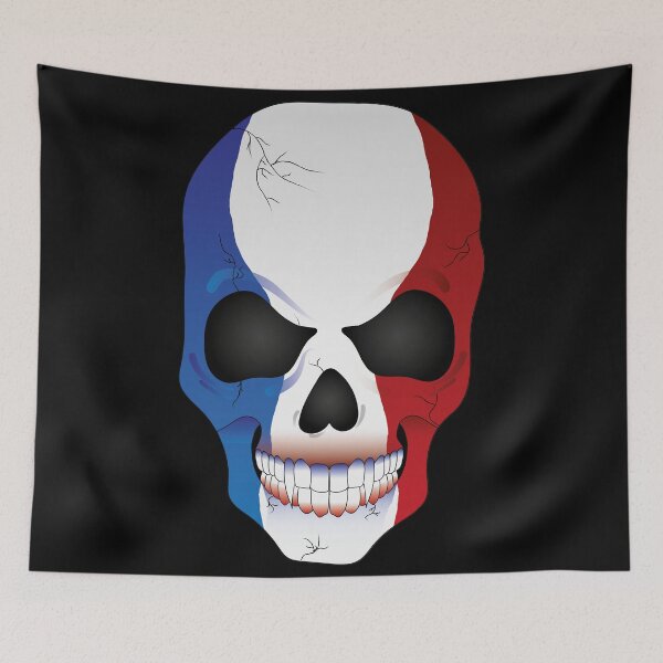 Item preview, French Vampire Skull Flag designed and sold by SandersApparel.