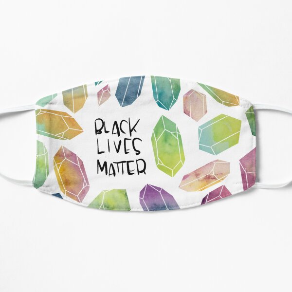 black lives matter gems Flat Mask