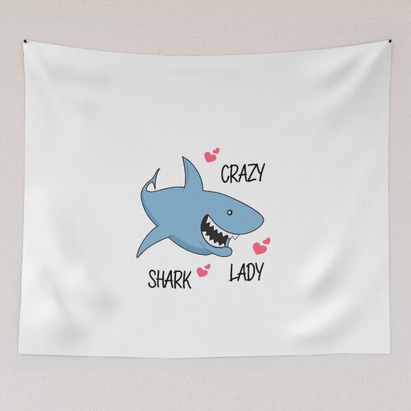 Item preview, crazy shark lady designed and sold by damone7.