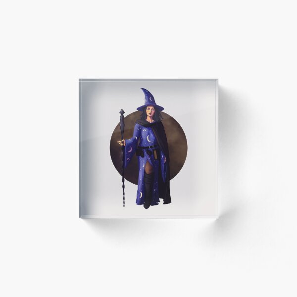 Witch Fantasy Pinup Print Acrylic Block