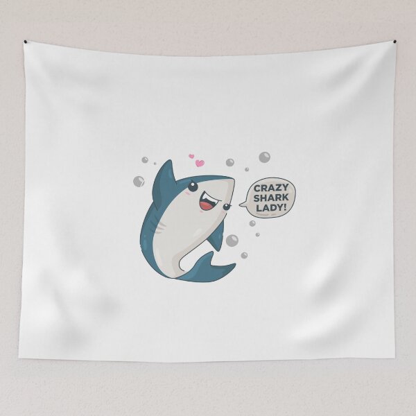 Item preview, crazy shark lady designed and sold by damone7.
