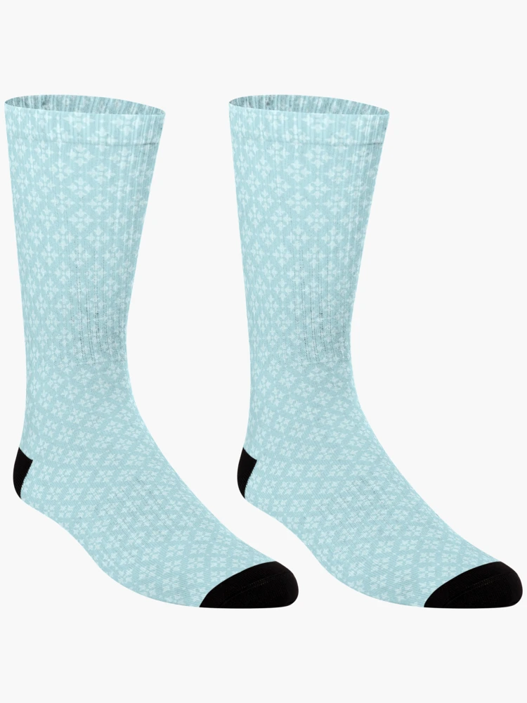 Thumbnail 3 of 5, Socks, Blue Damask designed and sold by ReesDesigns.