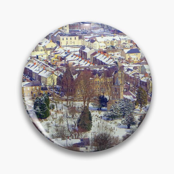 Item preview, snowy view over Blaenavon Workmens Hall @Blaenavonphotos designed and sold by sjbaldwin.