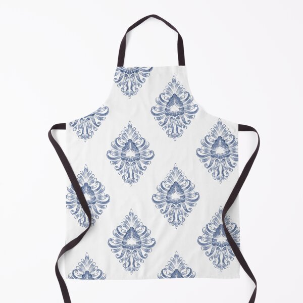 Item preview, Blue damask baroque floral vintage pattern designed and sold by Bridgers872.