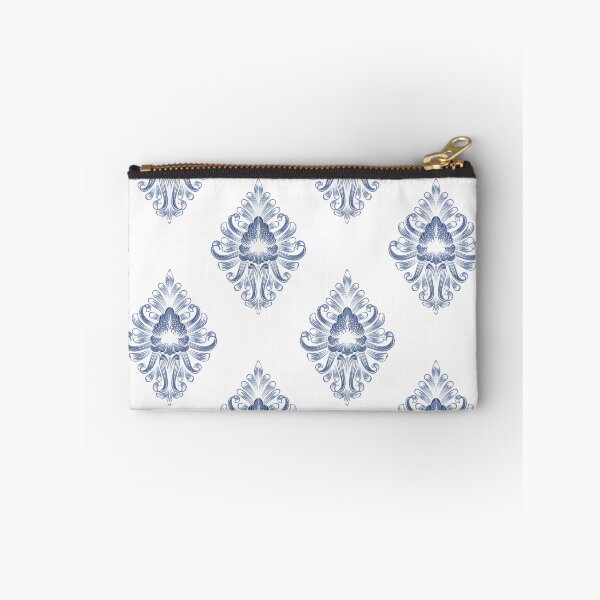 Item preview, Blue damask baroque floral vintage pattern designed and sold by Bridgers872.