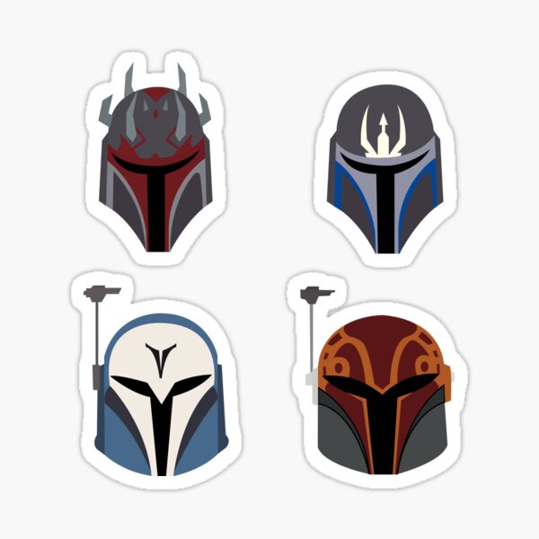 4 Clan Helmets Sticker By Jwgraphics Redbubble