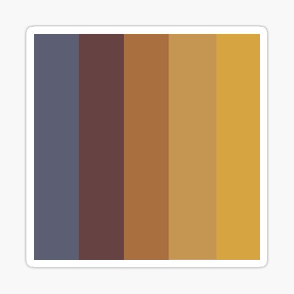 Sunrise stripes in blue, burgundy and yellow gradients Sticker
