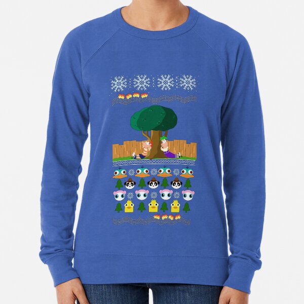 Phineas and Ferb Christmas! Lightweight Sweatshirt