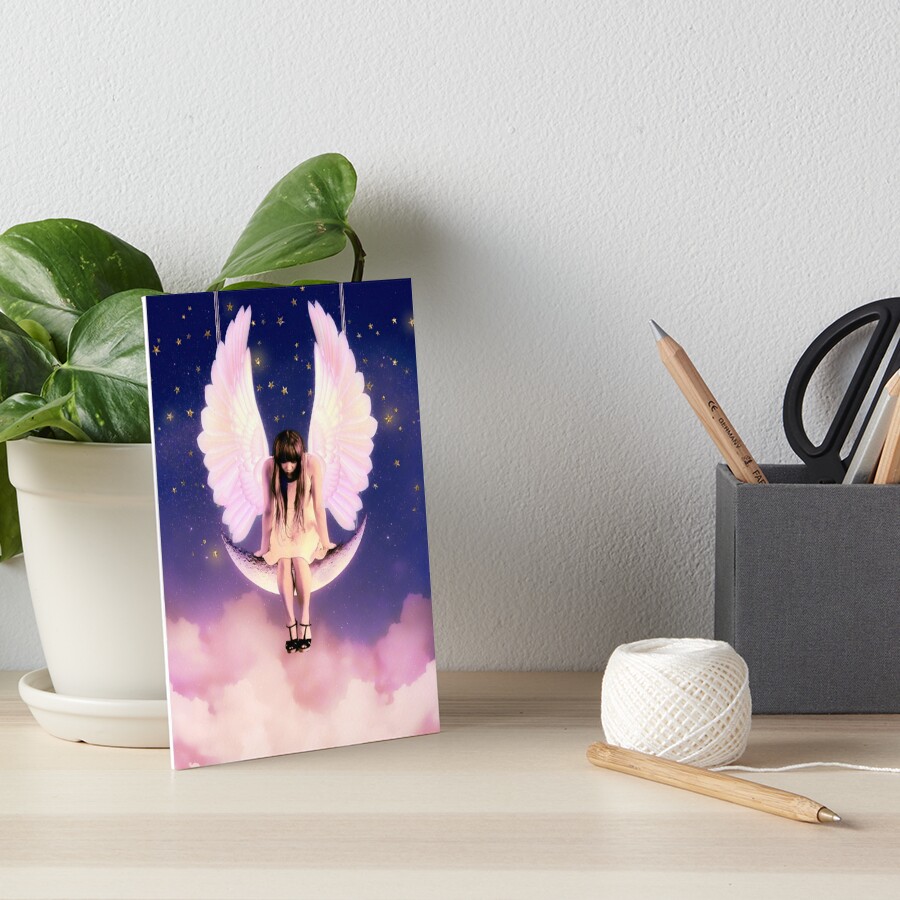 絵画。原画【A bear angel holds the moon】 絵画。原画【A bear angel holds the moon】 Polar Bear Print