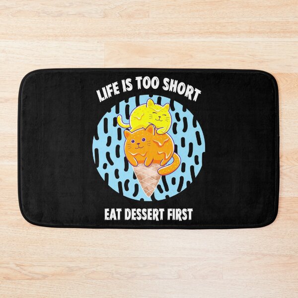 Item preview, Life is too short, funny cats and ice cream designed and sold by Cute  Pawz.